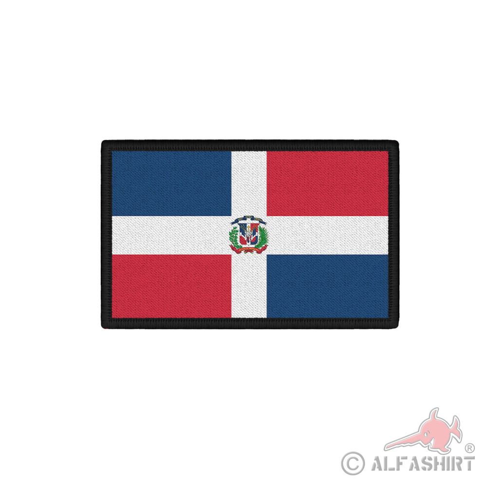 Patch 7,5x4,5cm Dominikanische Republik República Dominicana Flagge #44924