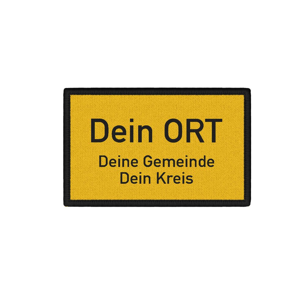 Design your own town sign patch Your town village town 7.5x4.5cm # 32040