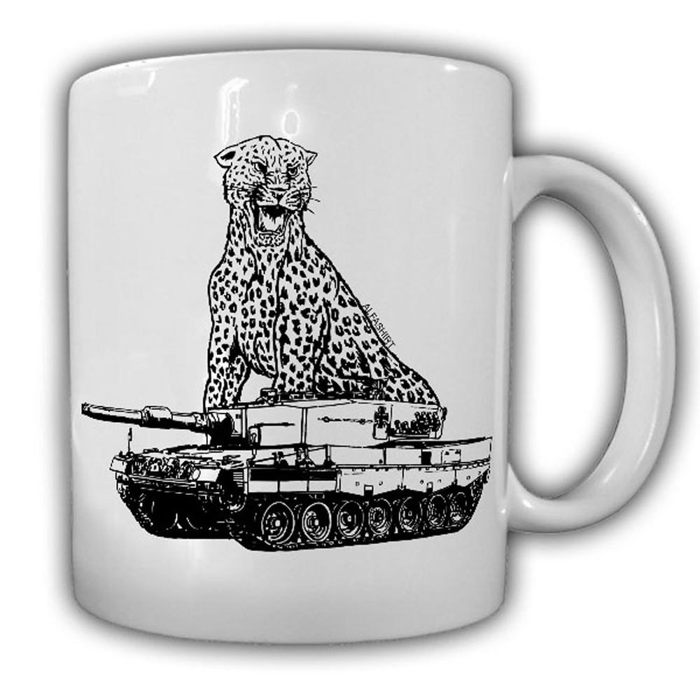 Tasse Leopard 2A4 Panzer Leo Tank BW Raubkatze PzBtl Bataillon Panzermann #23387