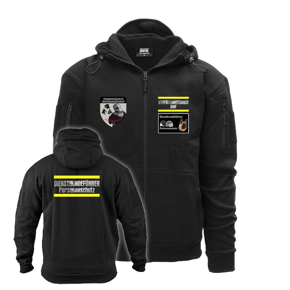 Tactical Hoodie Zipper Diensthundeführer DHF Personenschutz Verfügungseinheit #K03693