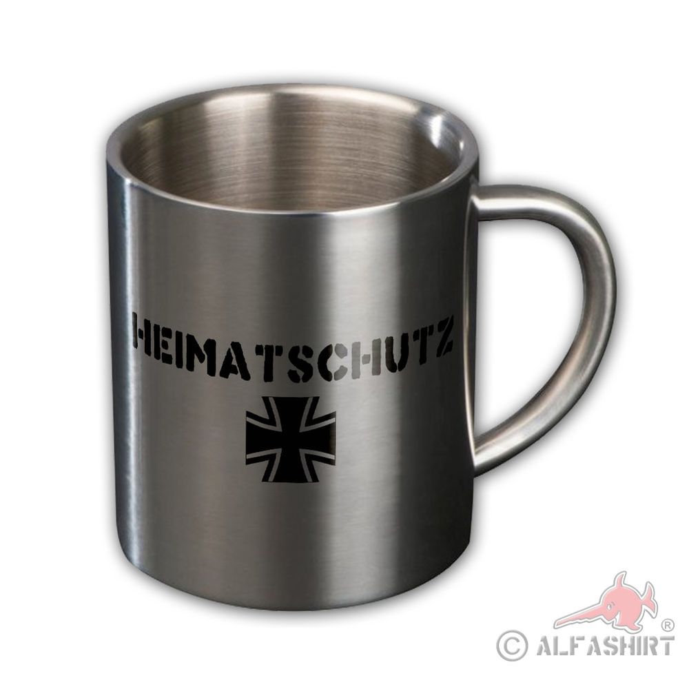 Metallbecher Outdoor Heimatschutz BW Kreuz Bundeswehr Wehrdienst #43836