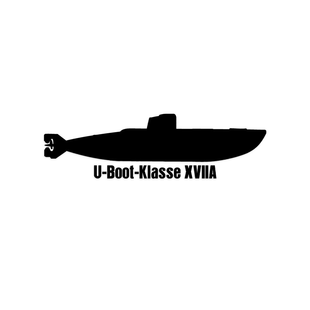 Wandtattoo U-Boot Klasse XVIIA Versuchstypen U792 - U795 Erprobung #A6220