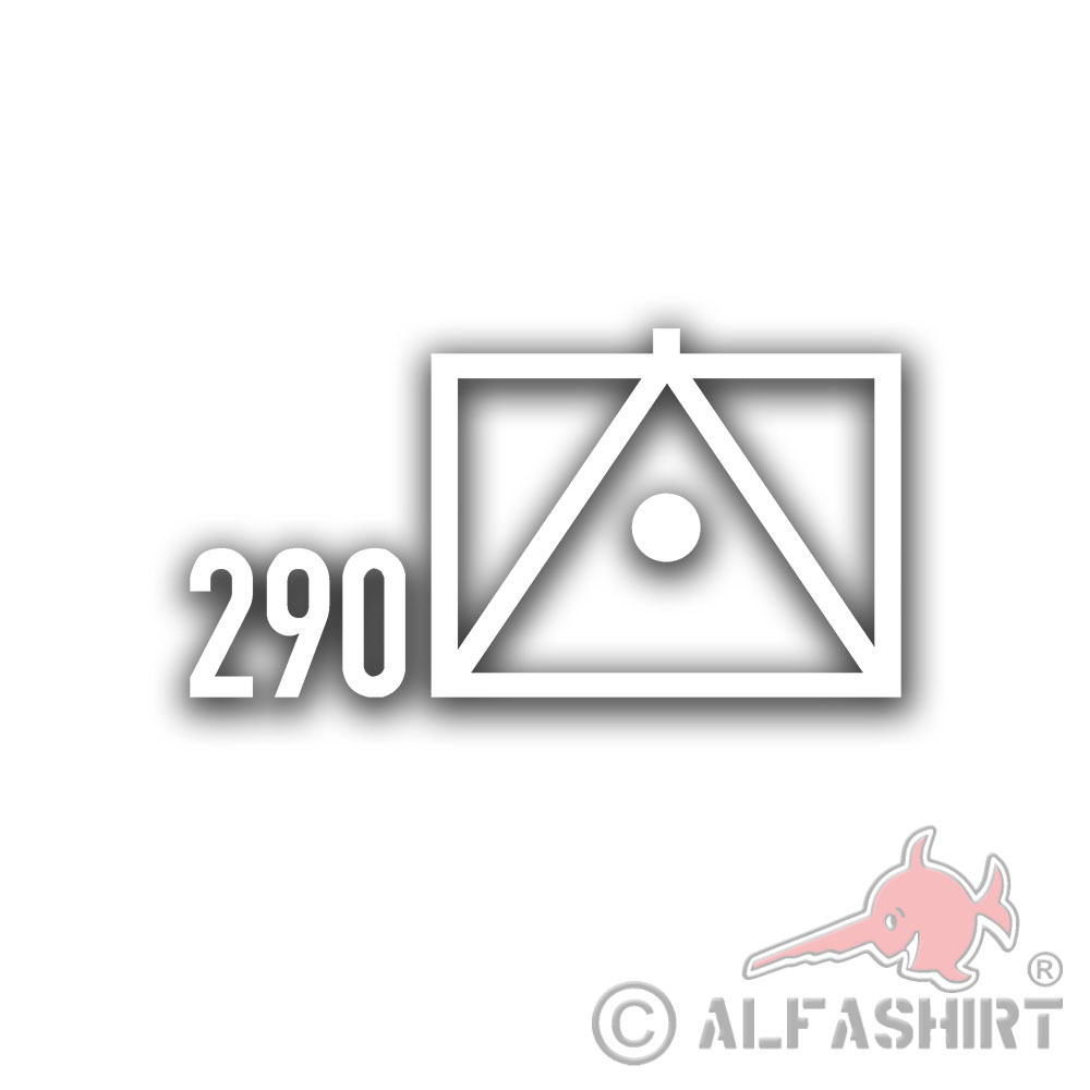 PzJgKp 290 Tank Gun Cannon Tactical Sign Sticker 27x14cm # A4563