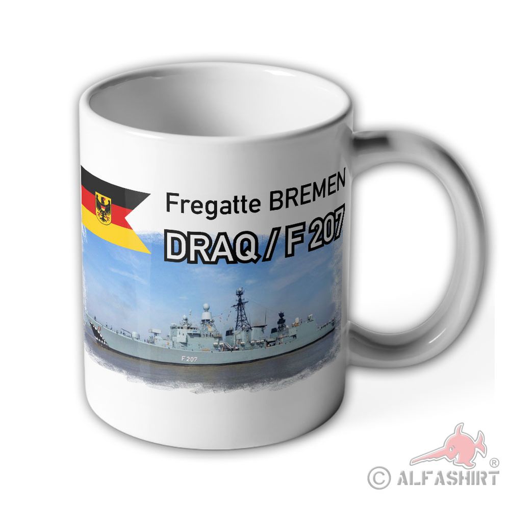 Tasse Fregatte BREMEN DRAQ - F 207_Marine Bundeswehr Bundesmarine Schiff #13973