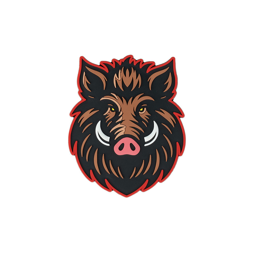 3D Patch Wildschwein Jäger Schwarzwild Wilde SAU Kopf 9,5 x 8cm #47248