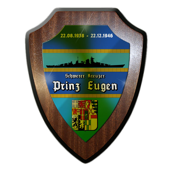Heavy cruiser Prinz Eugen Germany silhouette escutcheon # 27330