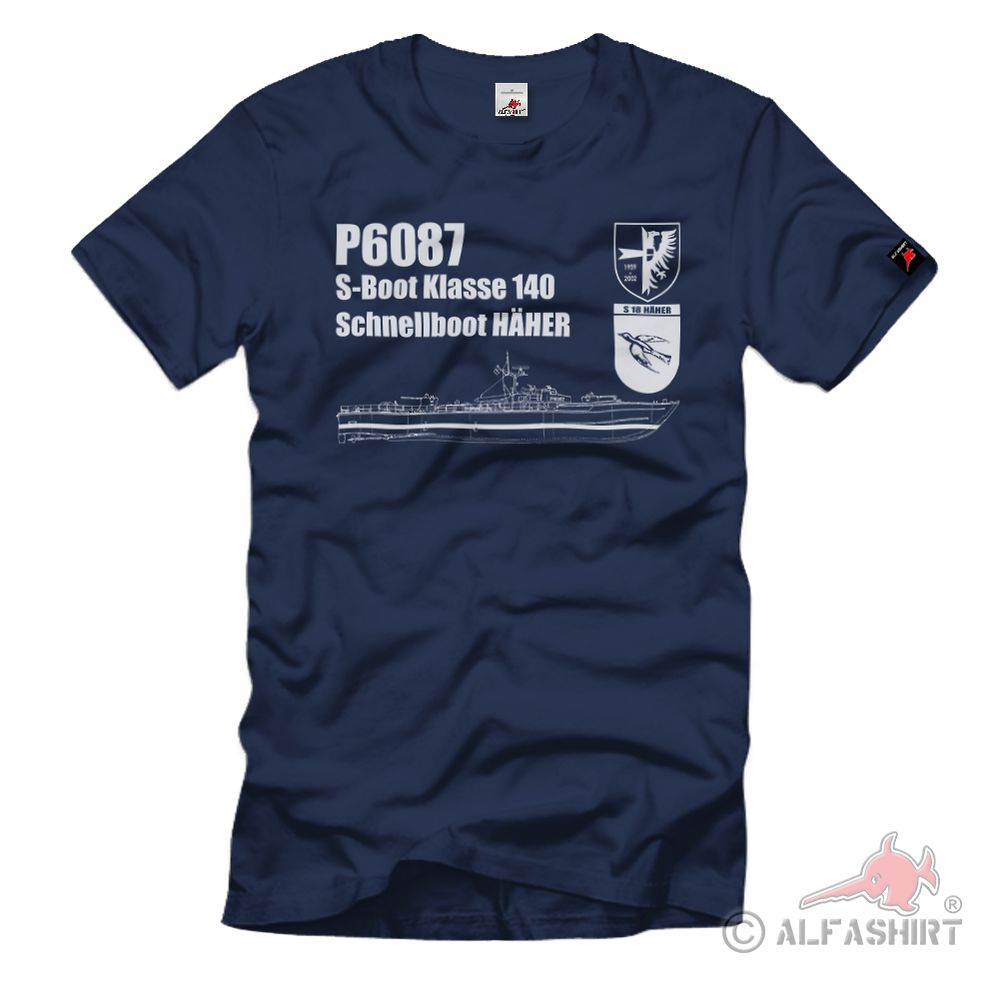 P6087 S18 Häher S Boot Klasse 140 Schnellboot Bundeswehr Marine T-Shirt#35530