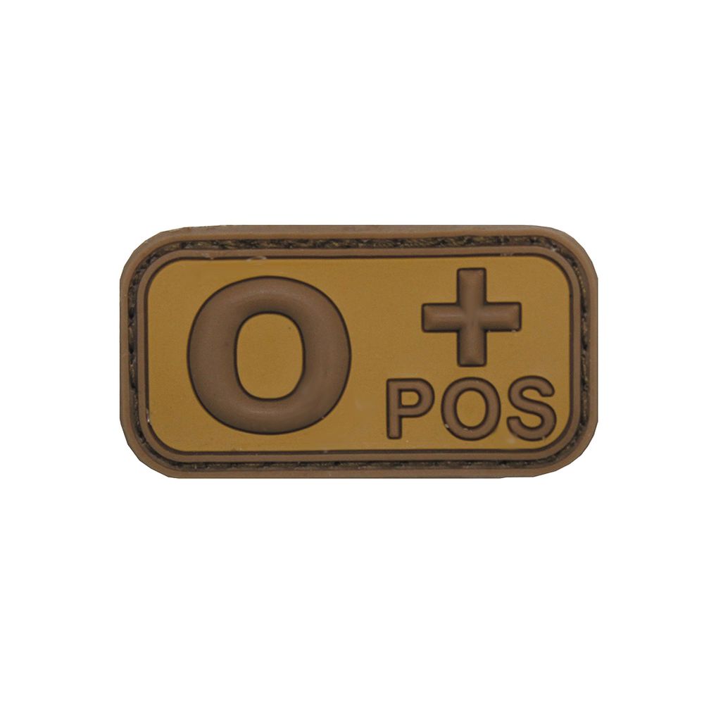 0 POS Patch 3D Rubber Emblem Blutgruppe Null Plus Uniform 5x2,5cm Tarn #20477