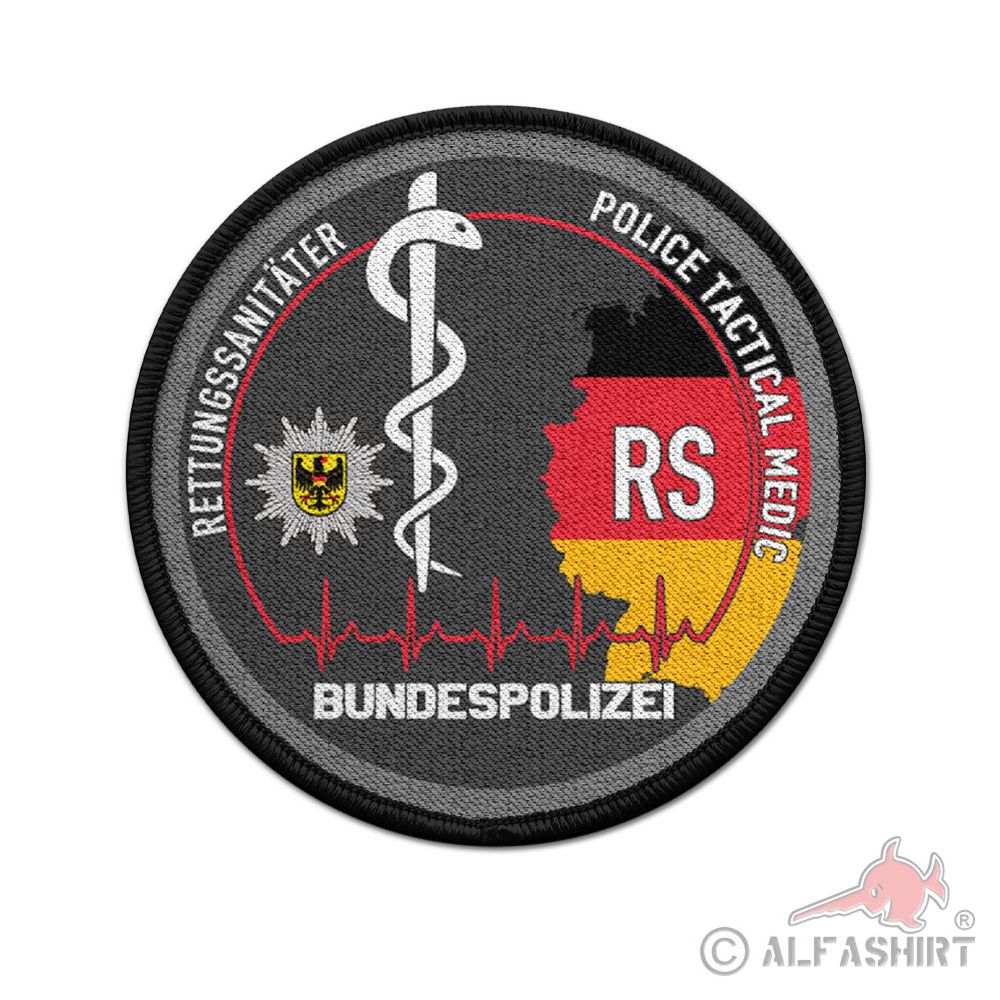 Patch Rund RS Bundespolizei Rettungs Sanitäter Sanitätsdienst Police #36706