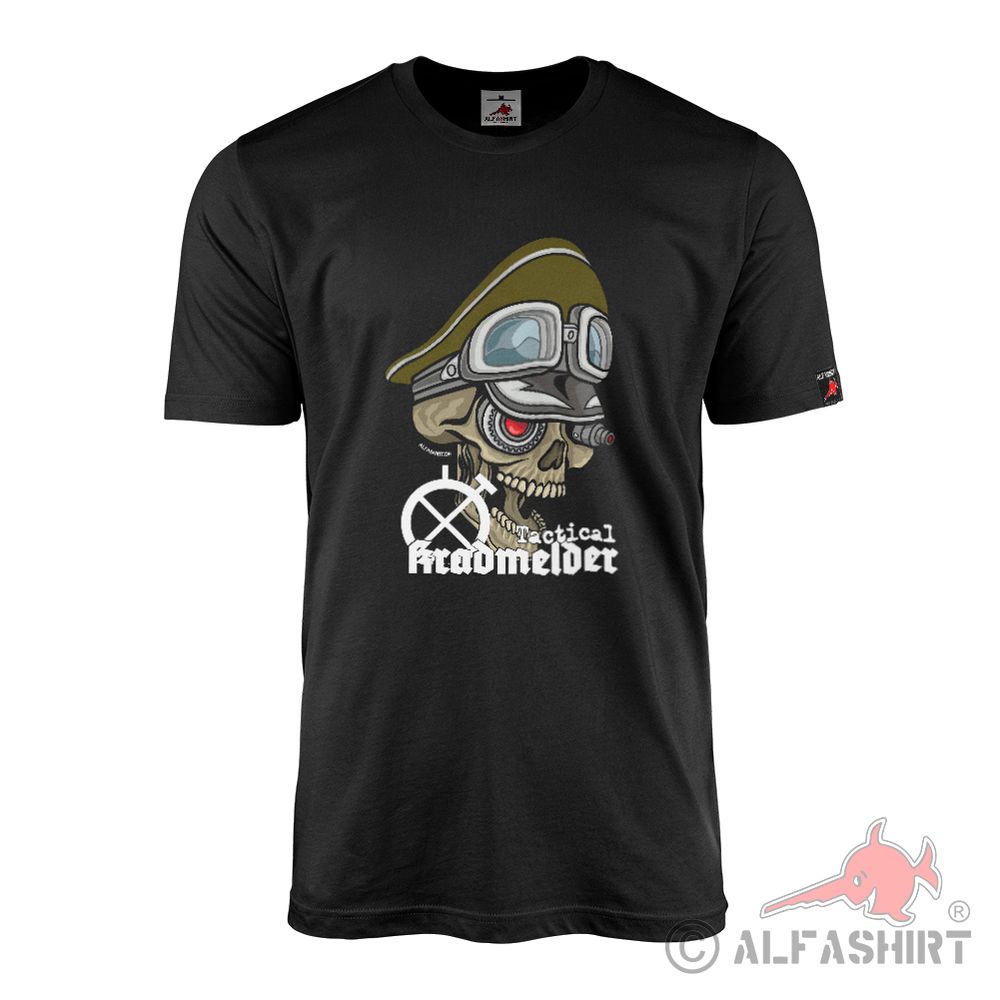 Tactical Kradmelder BW Bundeswehr Motorcycle Squadron Unit Skull T-Shirt #45396
