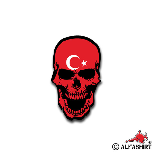 Aufkleber/Sticker Skull Türkei Schädel Knochen Vorderasien Ankara 7x4cm A1492