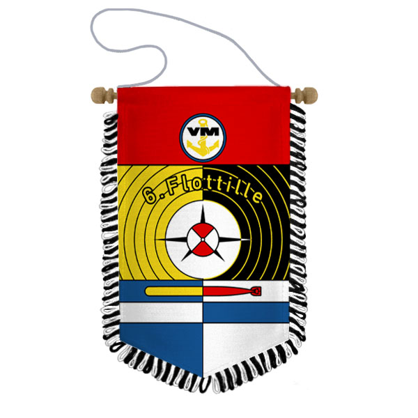 Pennant 6th Flotilla Volksmarine VM GDR Speedboat Association Dranske Marine #46826