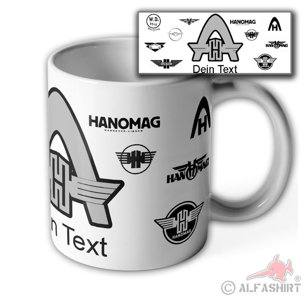Mug personalized Hanomag historic Coat of Arms Vintage #40987