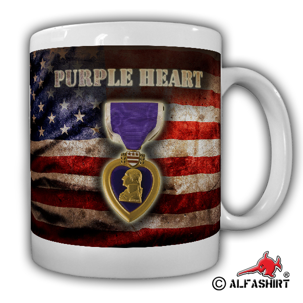 Purple Star Orden US Army Veteran Wounded Soldier War Was Mug # 15850