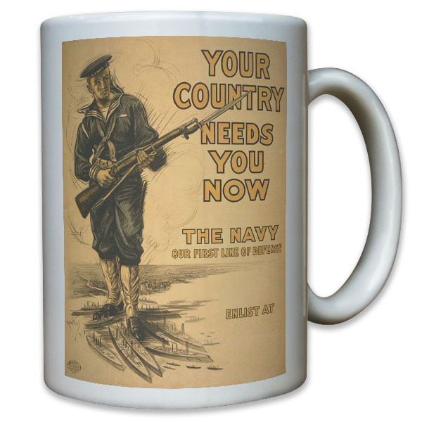 
	
Your country needs you now! Dein Land braucht Dich! USA Amerika Tasse #11559 