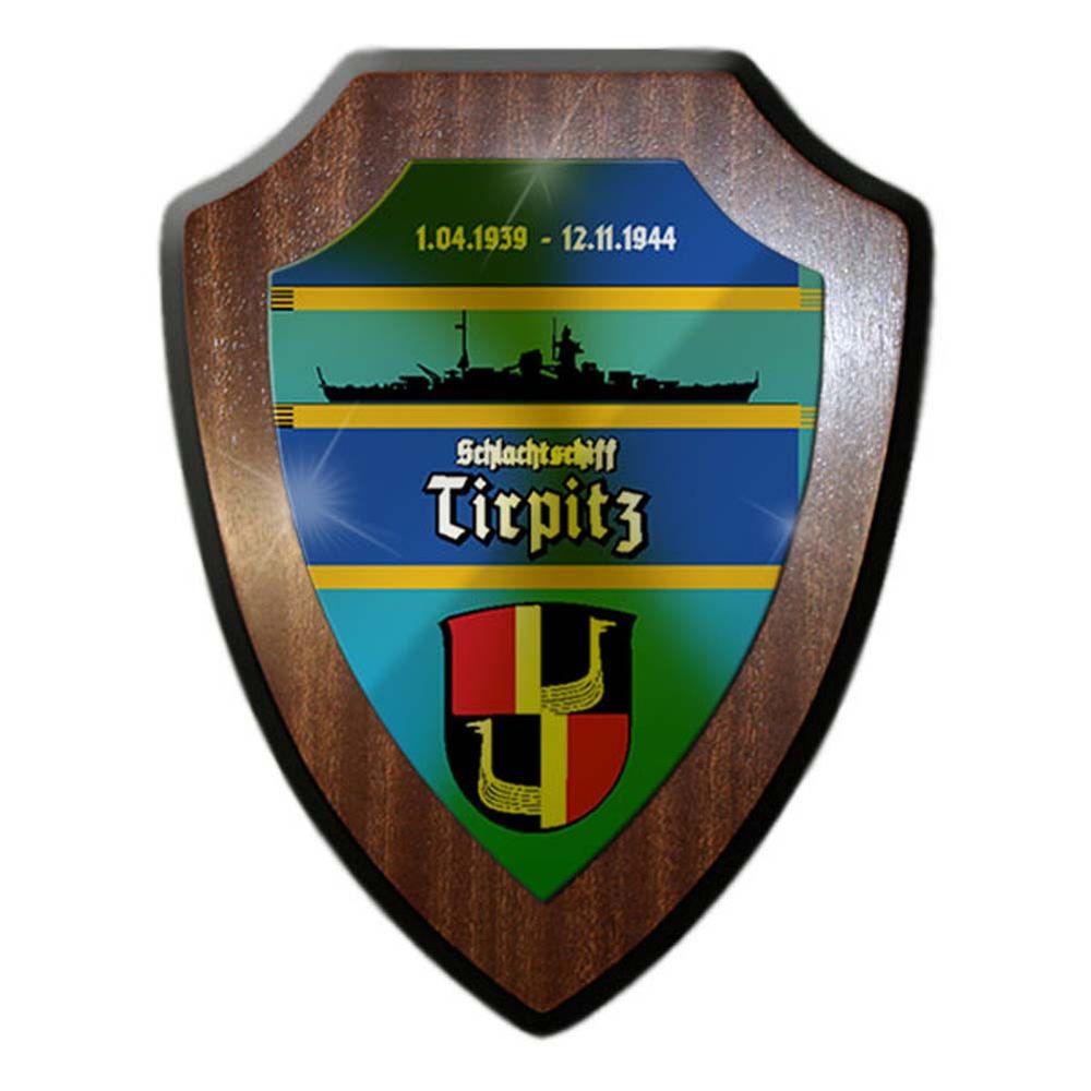 Wappenschild Schlachtschiff Tirpitz 3 deutsche Marine Bismarck-Klasse #24239