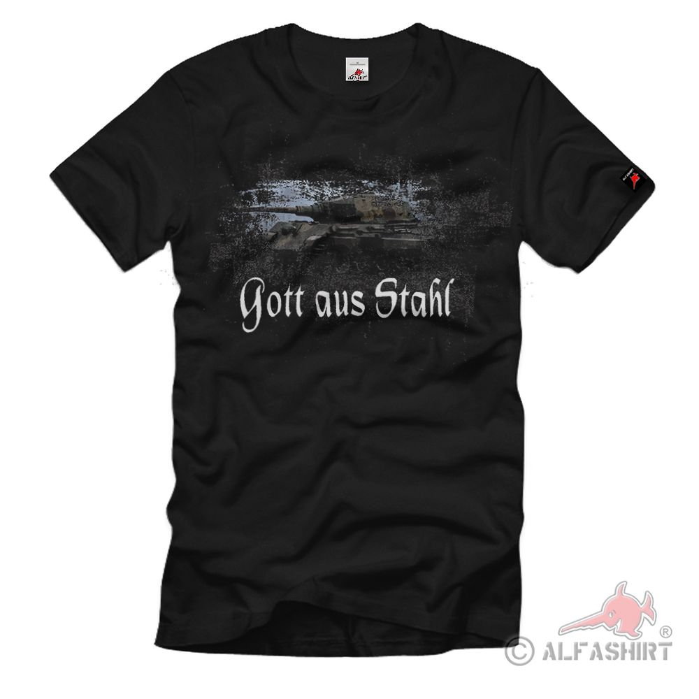 Gott aus Stahl Panzer Königstiger Tiger KFZ Militär Armee Tarn T-Shirt #41162