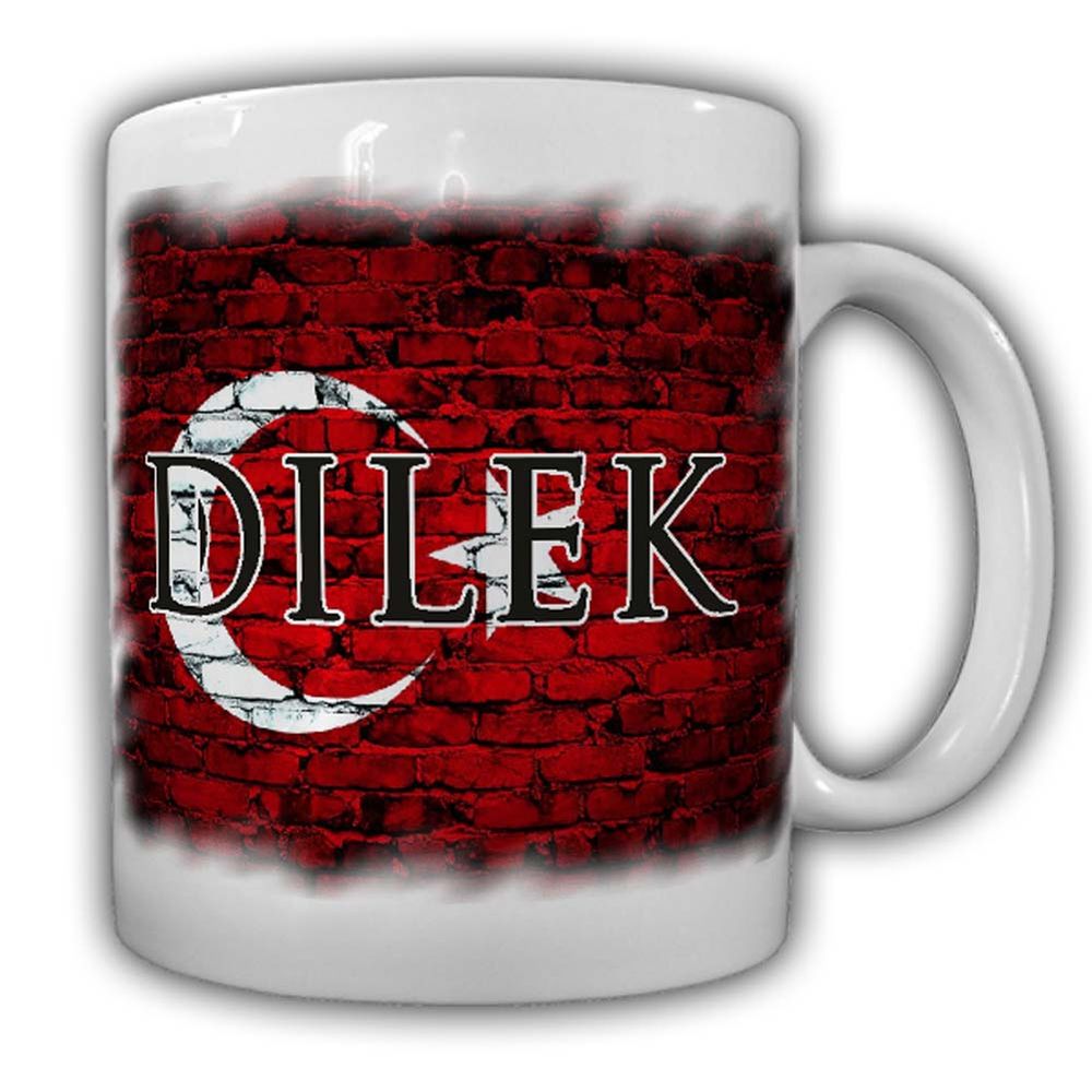 Türkische Flagge mit Dilek Tasse Türkei Türkey Namen Flagge Heimat  #24281