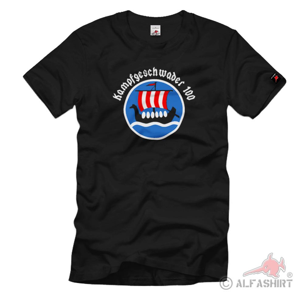 Viking ship Salamanca Kampfgeschwader 100 Bomber Target Finder - T Shirt # 1050
