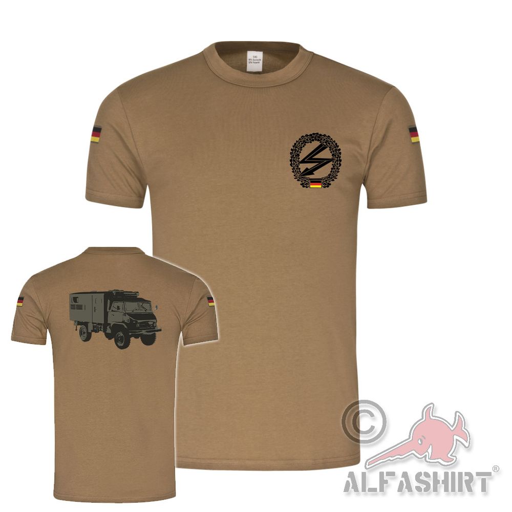 BW Tropenshirt Barettabzeichen Blitz Mog 404 mit Funkkoffer Bundeswehr #44305