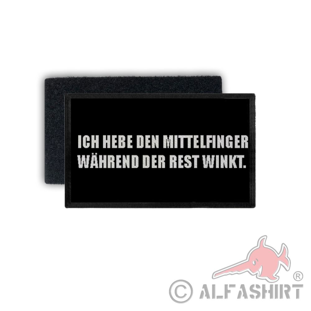 Patch heb den Mittelfinger während der Rest winkt Statement Fun 7,5x4,5cm #34244