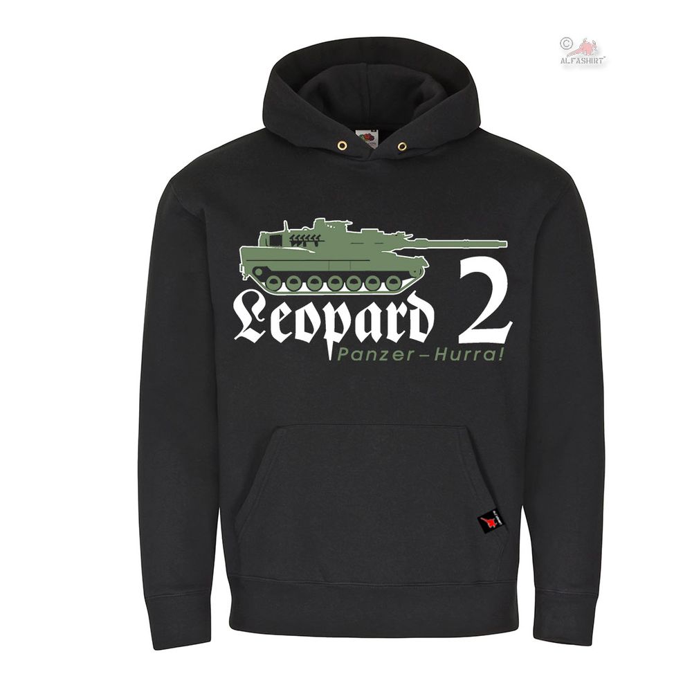 Hoodie Leopard 2 Panzer Hooray Leo 2A7 Bundeswehr crew sweater # 40399