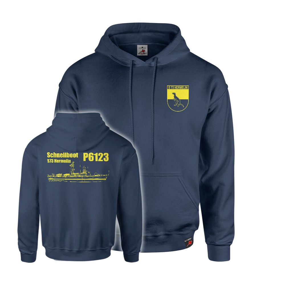Hoodie Kapuzenpullover S73 Hermelin Schnellboot P6123 Gepard-Klasse #47562