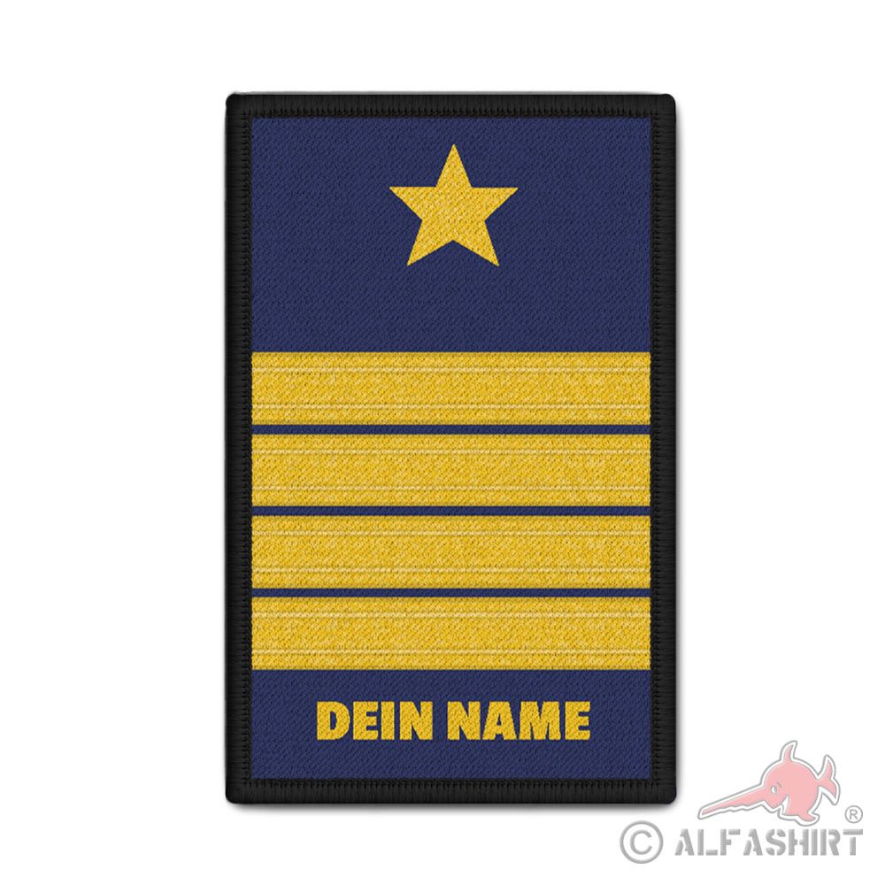 Patch Kapitän zur See Personalisiert Dienstrang Abzeichen 9,8x6cm #41001