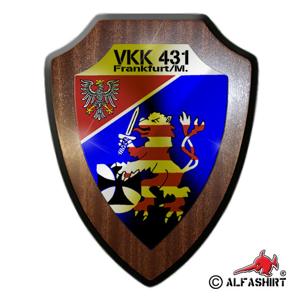 Heraldic shield VKK 431 Frankfurt Defense Squad Reservists # 17378