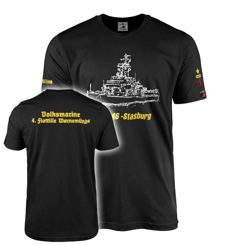 MSR 346 Straßburg 4 Flottille Marine Warnemünde Funk MSRA DDR T Shirt #23411