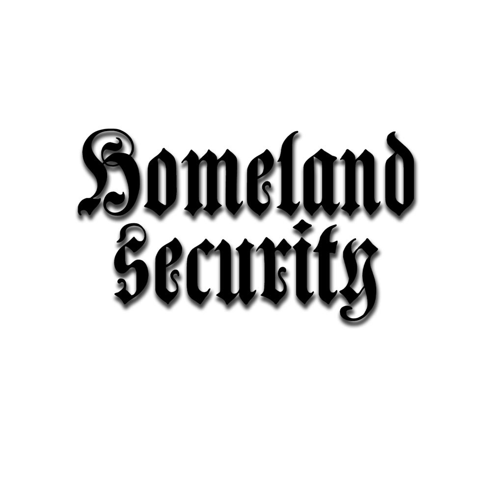Heckscheiben-Aufkleber Homelandsecurity Altdeutsch Aufkleber 35cm x 200cm #A5513