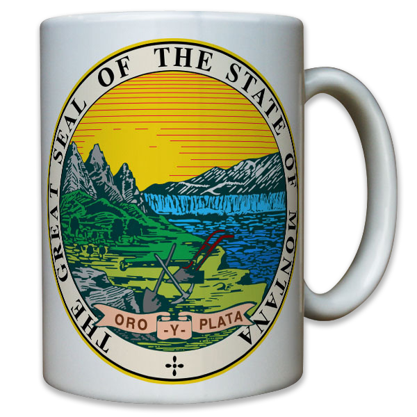 Montana State Seal Siedler Ein USA Amerika Staat Emblem Land - Tasse #10489 T