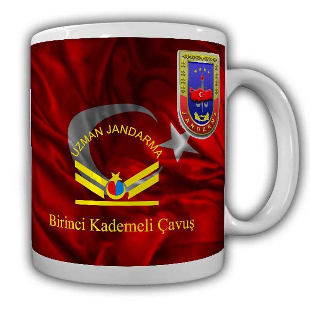 Uzman Janddarma Birinci Kademeli Cavus Tasse Kaffeebecher Militär Türkey #22645
