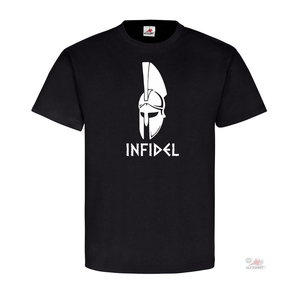 Infidel Sparta Komm und hol sie dir Helm 300 König Leonidas Molon T Shirt #17436