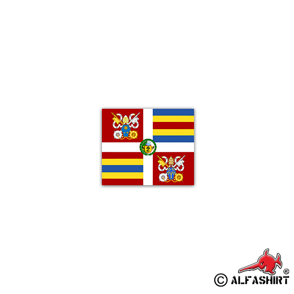 Aufkleber/Sticker Flagge der Schweizergarde Schweiz Armeekorps 7x7cm A2377