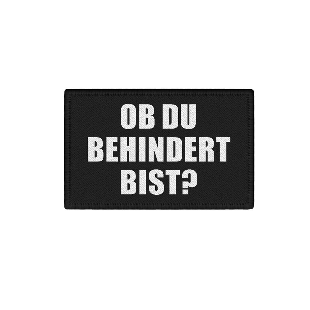Patch Whether you are disabled Statement Ready to fire Humor Irony 7.5x4.5cm # 34333