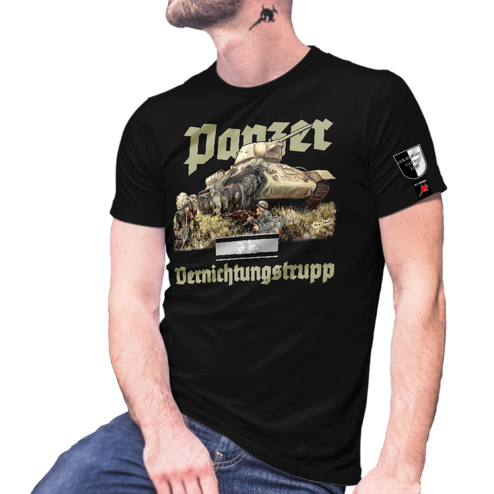T-shirt Lukas Wirp Panzer extermination squad T34 shaped charge painting # 29175