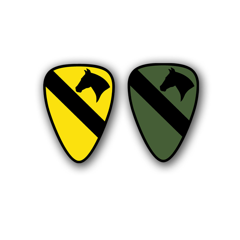 Aufkleber Set 2x 8x5,5cm 1st Cavalry Division First Team US A6275