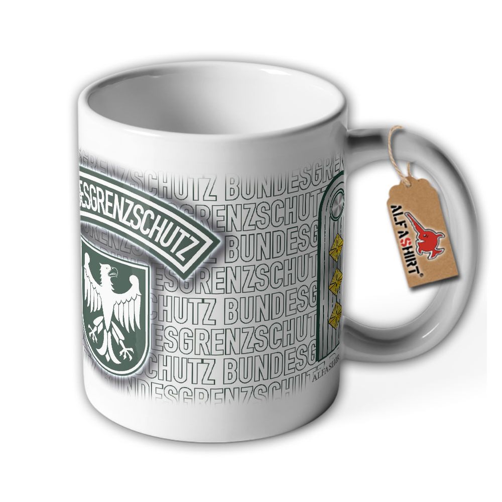Tasse Stabshauptmann BGS Bundesgrenzschutz Wappen Abzeichen Adler #33636