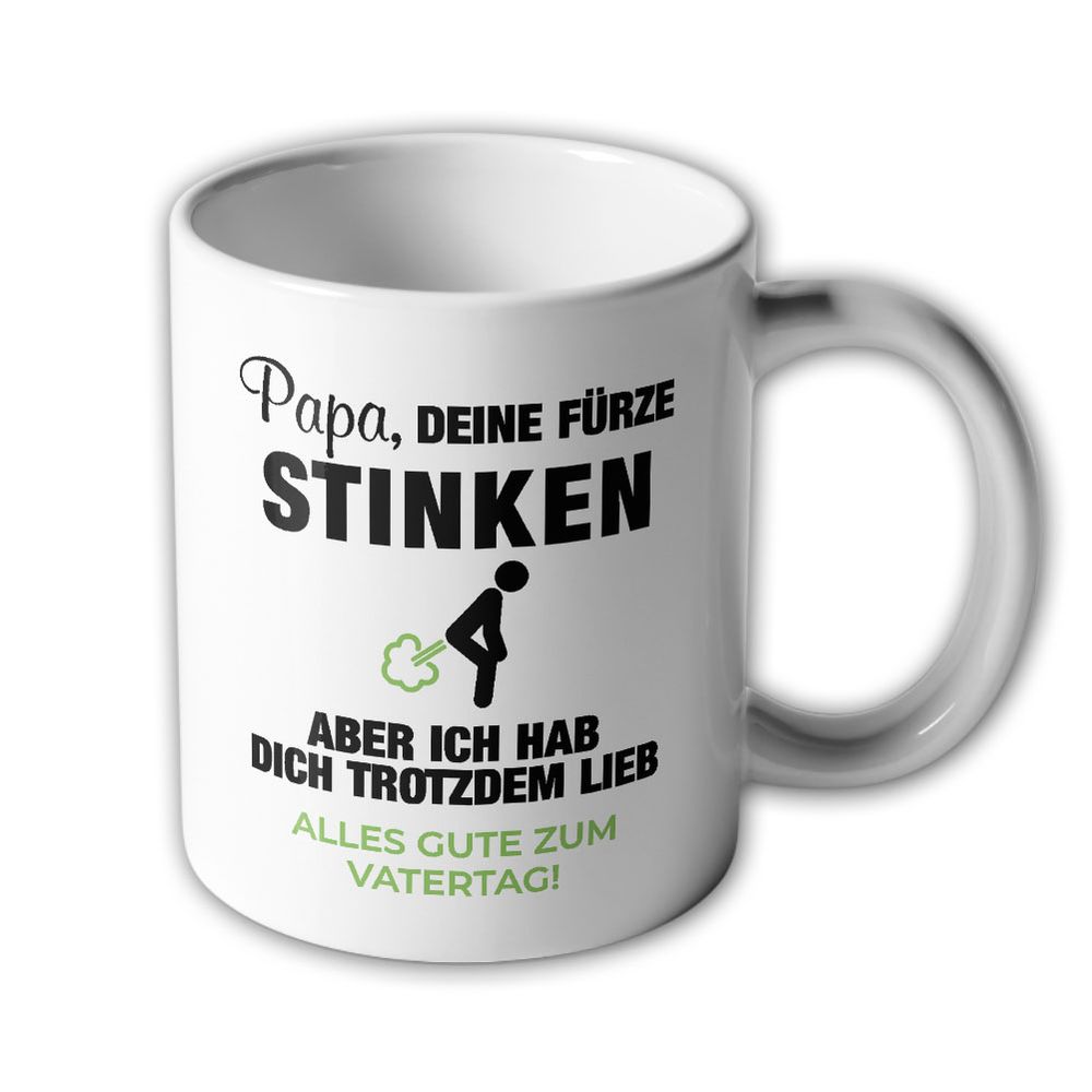 Tasse Alles Gute zum Vatertag Papa deine Fürze Stinken Gestank #46431