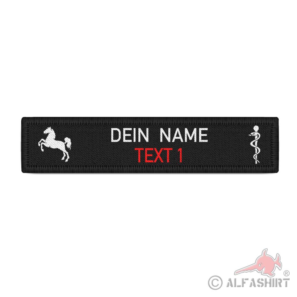 NOTFALLSANITÄTER Niedersachsen Namen-Schild Patch Feuerwehr Bundeswehr  #40213