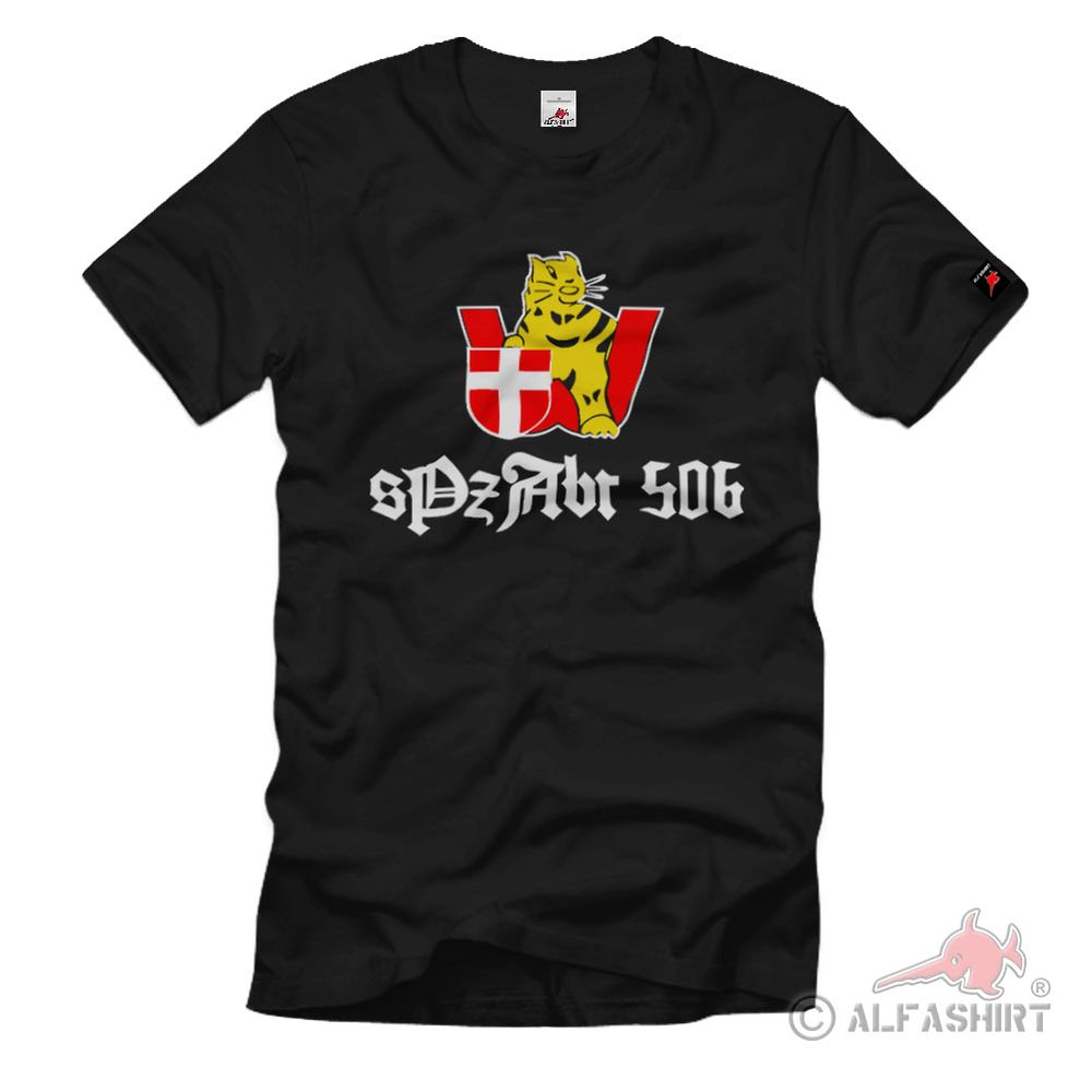 schwere Panzer Abteilung 506 sPzAbt Tiger Panzer Wappen Abzeichen T-Shirt 1302