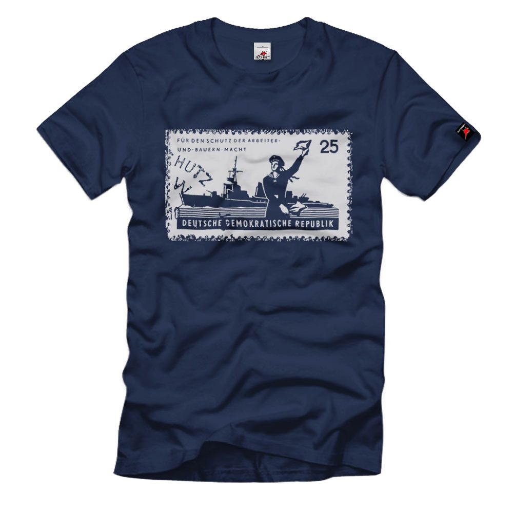 Volks-Marine Briefmarke VM DDR NVA Schiff Matrose Deutsche T-Shirt #36037