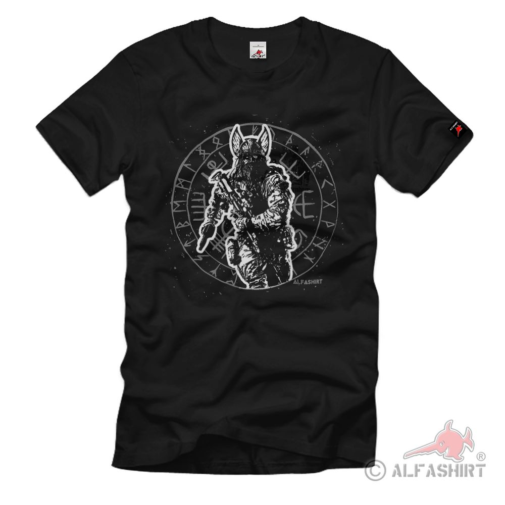 Tac ODIN Black Wikinger Ops Vegvisir Walhalla KSK Kämpfer Soldat T-Shirt#37044
