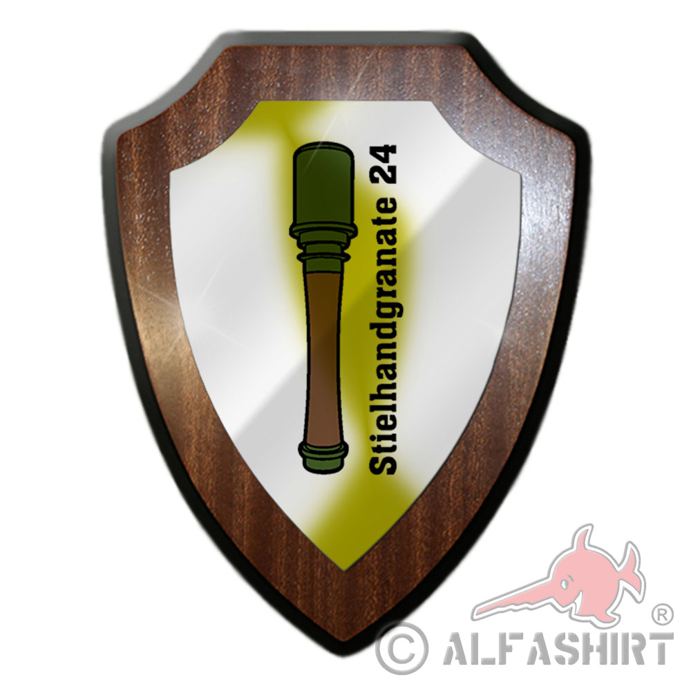 Wappenschild Stielhandgranate 24 Militär Einheit Wappen Abzeichen #27939