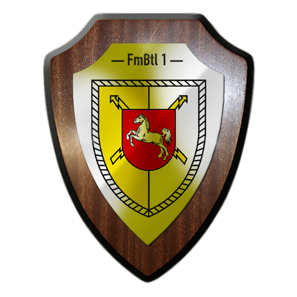 Heraldic shield FmBtl 1 Communications Battalion 1 Hannover Bothfeld Bundeswehr # 30279