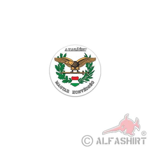 Aufkleber/Sticker Ungarische Streitkräfte Magyar Honvédség Wappen 7x7cm A3346