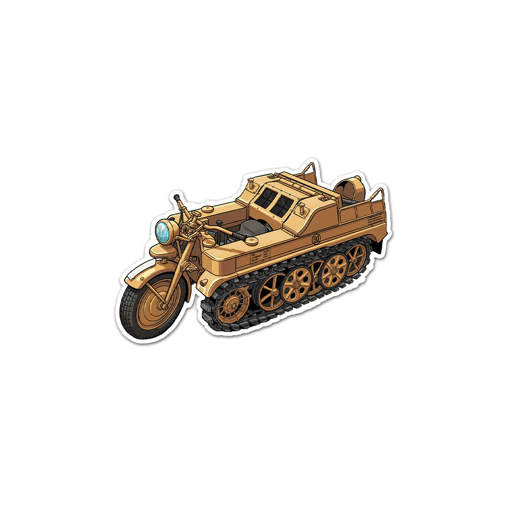 Aufkleber Sticker 7x5cm Kettenkrad WH Kettenkraftrad SdKfz 2 Aufkleber #A7346
