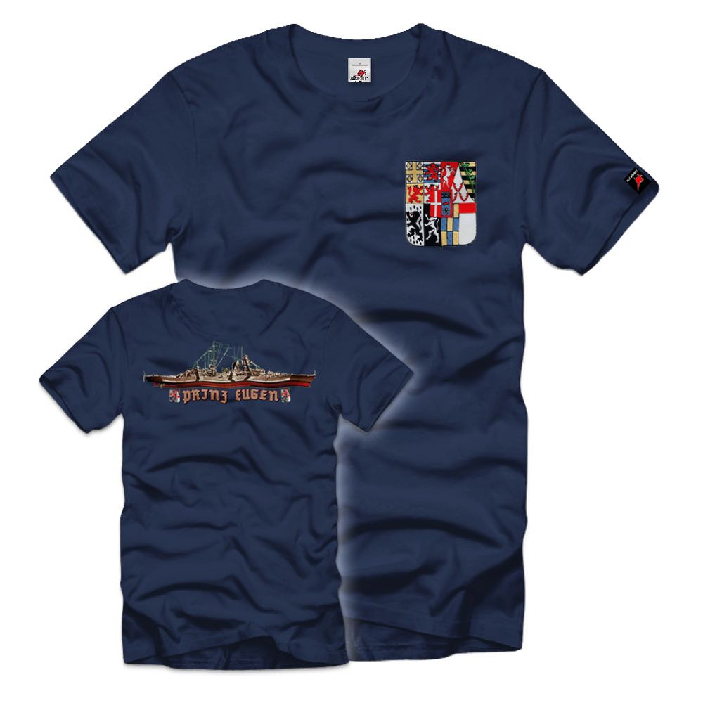 Battleship Prinz Eugen Coat of Arms Navy Germany Military - T Shirt #40955