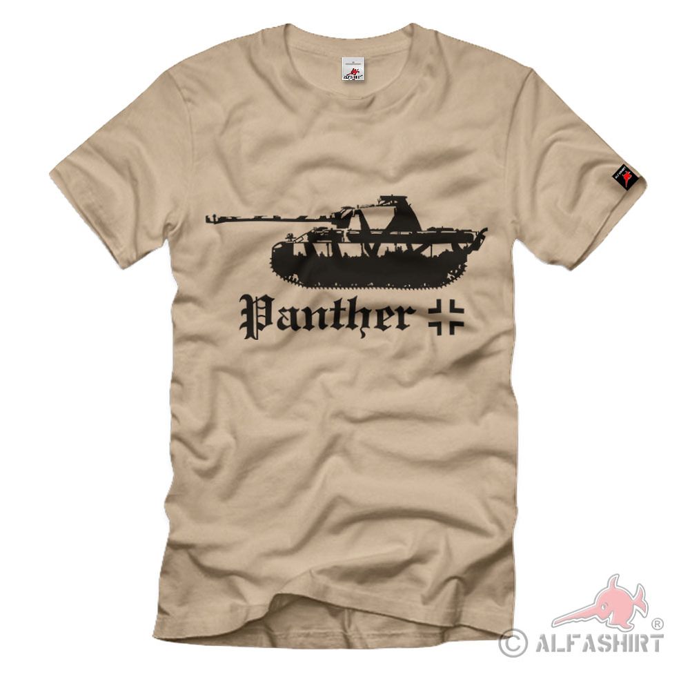 Panther Panzer mit Balkenkreuz Panzer Tank T Shirt  #2106